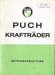 Puch Kraftr Der Original Betriebsanleitung F R Puch Mv Ds Mc R