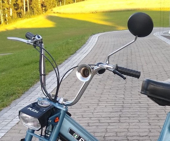  Zündapp Mofa Moped Roller Spiegel Classic Links Innen  Rückspiegel Chrom Neu